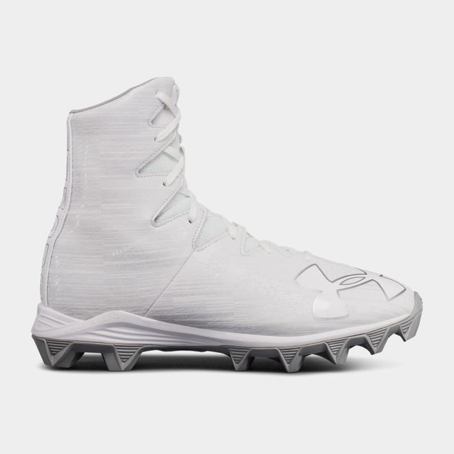 Under Armour Highlight Jr. RM - Chlapcenske Lacrosse Obuv - Biele/Metal Strieborne